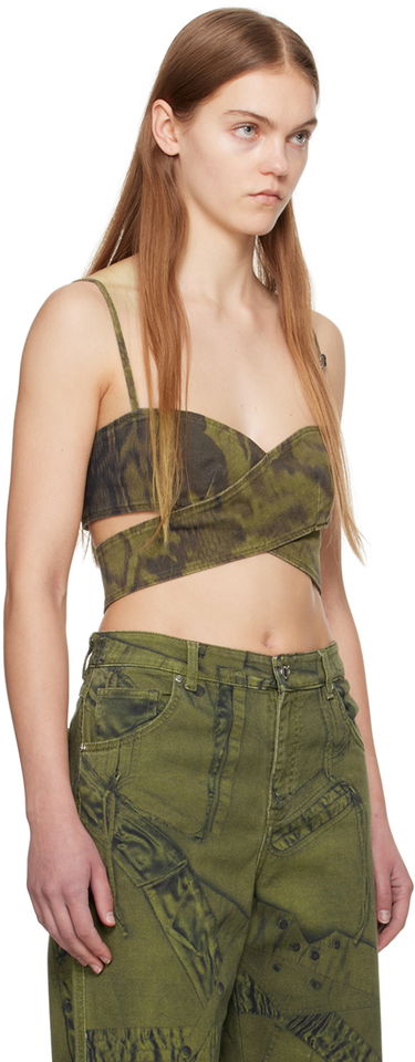 Podprsenka Blumarine Pink Denim Tie-Front Camisole Ružová | P422J137A, 4