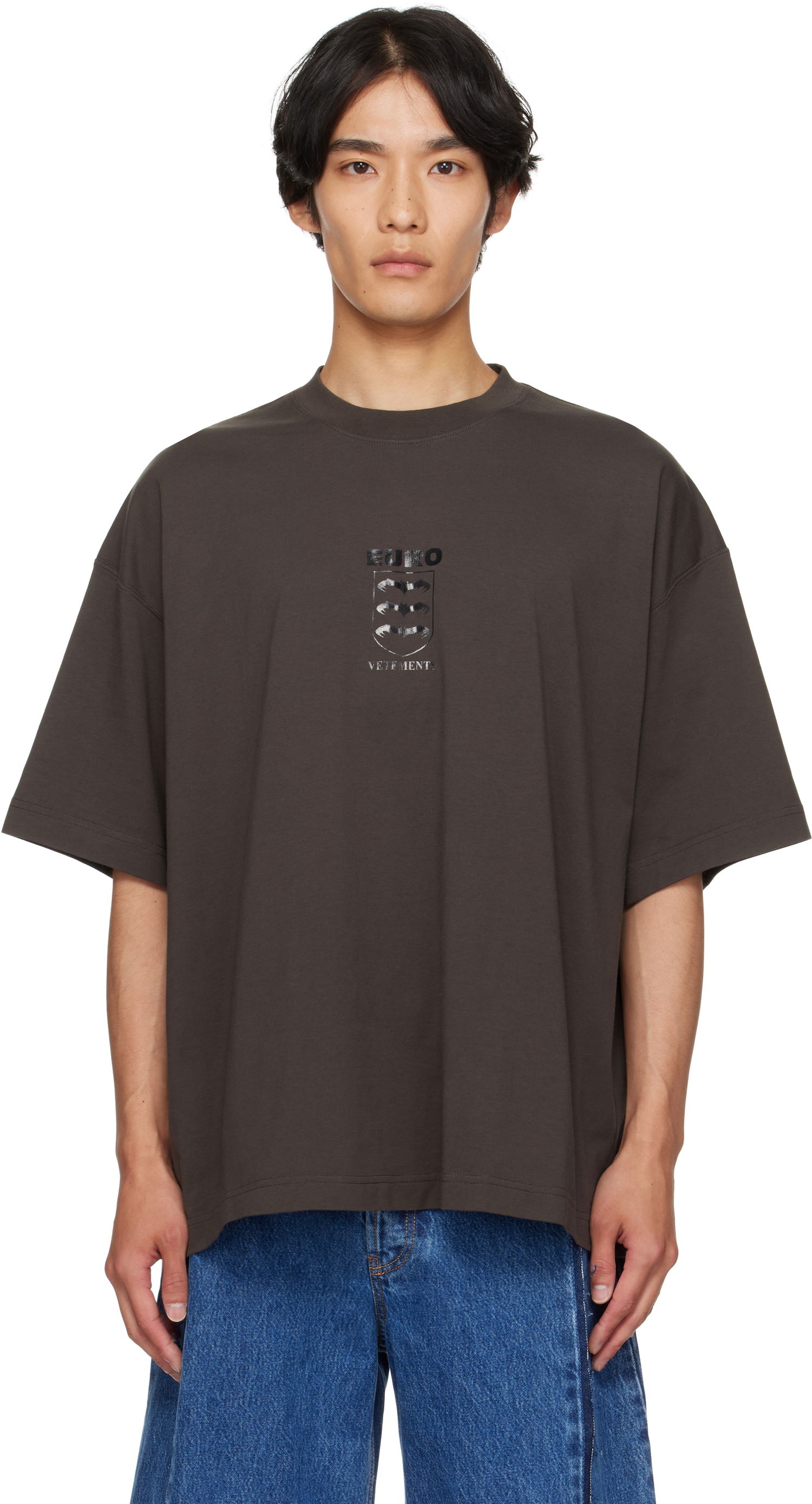 Tričko VETEMENTS Vetements Bats Logo Regular T-Shirt Hnedá | UH76TR650C, 0