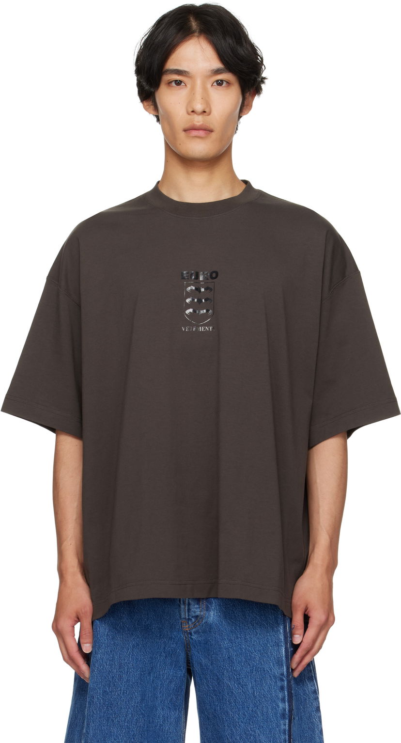 Tričko VETEMENTS Vetements Bats Logo Regular T-Shirt Hnedá | UH76TR650C