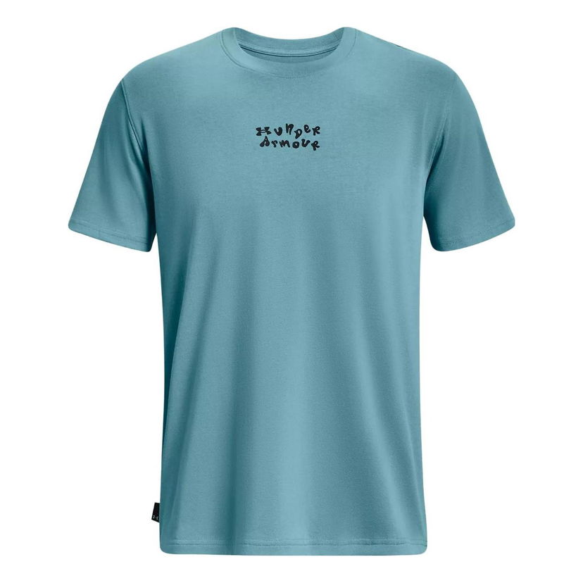 Tričko Under Armour Heavyweight Checkered T-Shirt Modrá | 1376837-400