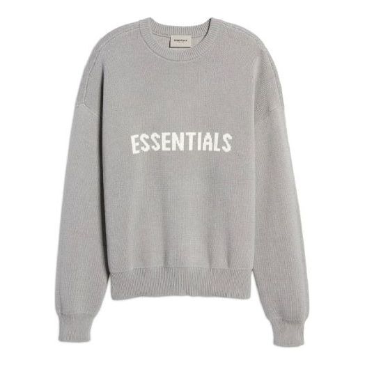 Sveter Fear of God Essentials Knit Logo Sweatshirt Šedá | FOG-SS21-667