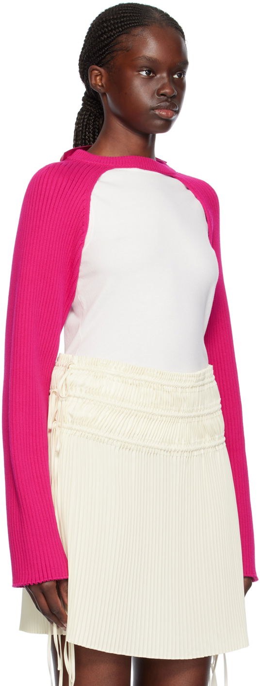 Sveter Helmut Lang Rib Sweater Ružová | O01HW722, 1