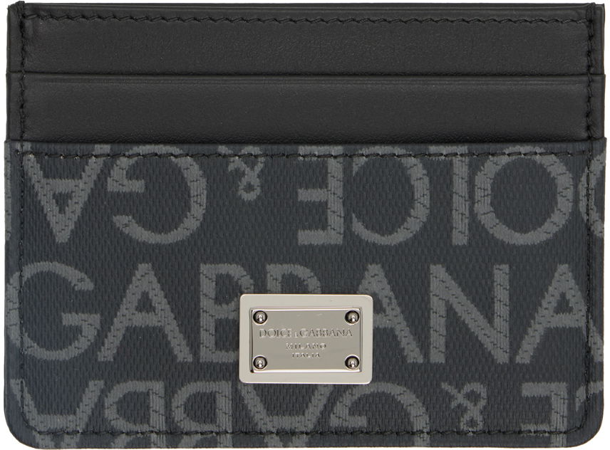 Peňaženka Dolce & Gabbana Black Jacquard Card Holder Čierna | BP0330AJ705, 0