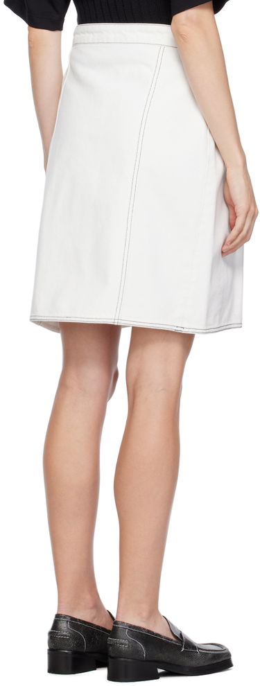 Sukňa We11done We11done Tucked Denim Miniskirt Biela | WD-DS3-23-380-W-IC, 2