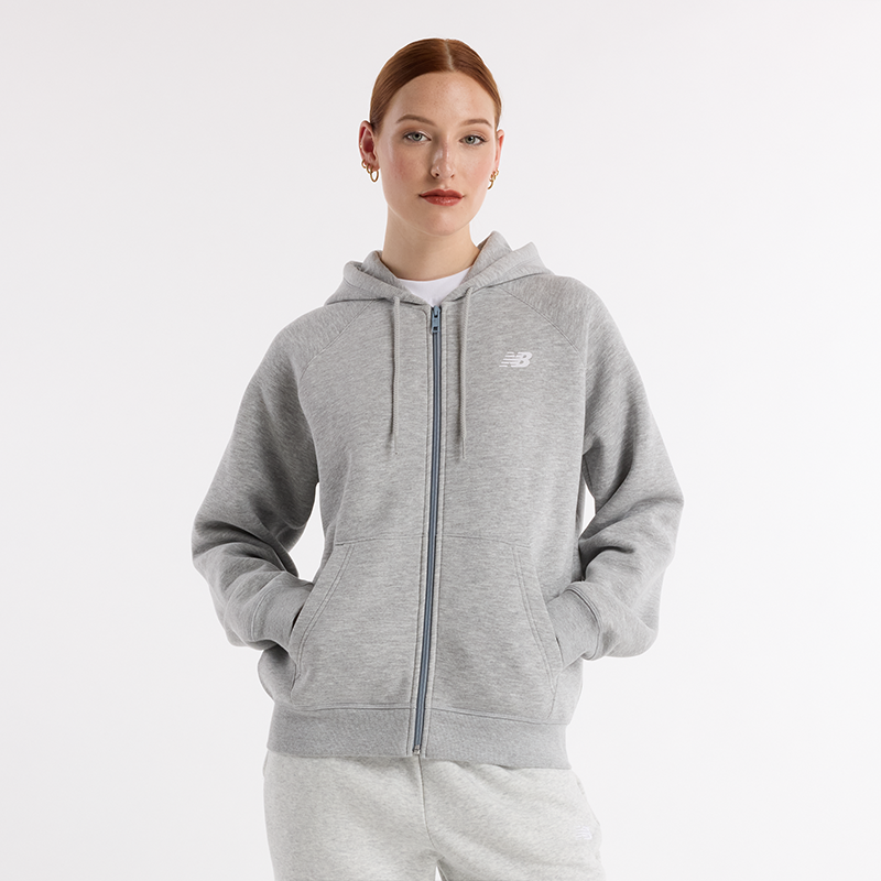 Mikina New Balance Women's Full-Zip Hoodie Šedá | NBWJ43525AG, 0