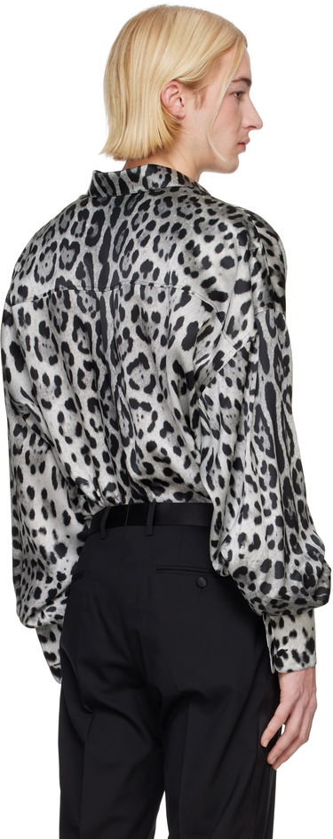 Košeľa Dolce & Gabbana Dolce&Gabbana Super-Oversize Leopard-Print Silk Shirt Biela | G5MG0TIS1WT, 2