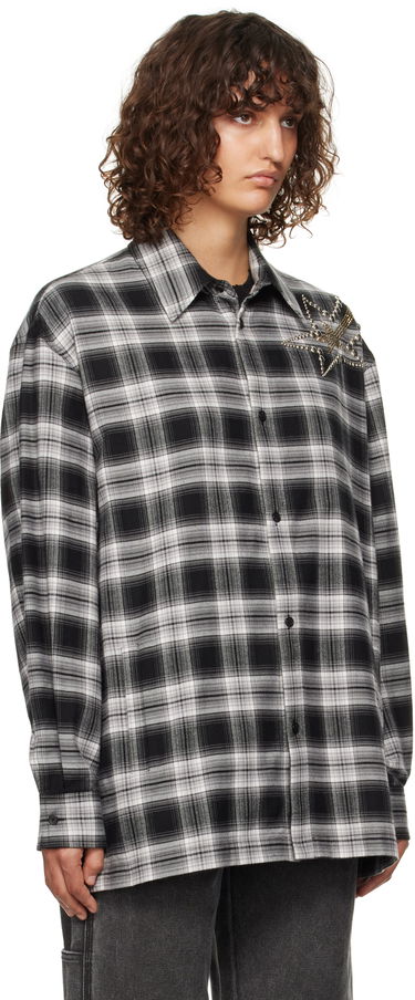 Košeľa We11done We11done Meteor Check Embellished Shirt Čierna | WD-SH3-24-128-U-BK, 1