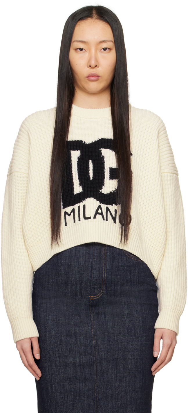 Sveter Dolce & Gabbana Crewneck Sweater "Off-White" Béžová | FXW02Z JCVC2, 0