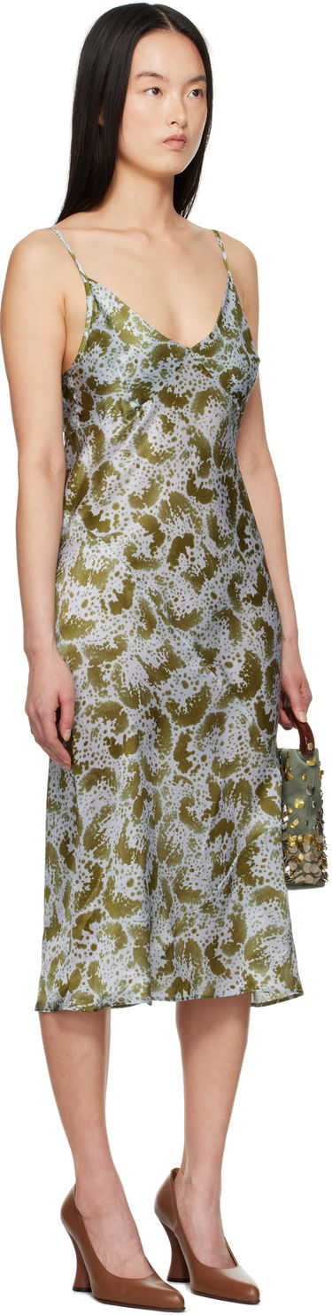 Šaty Dries Van Noten Dries Van Noten Silk Slip Midi Dress Zelené | 251-011000-1163, 1