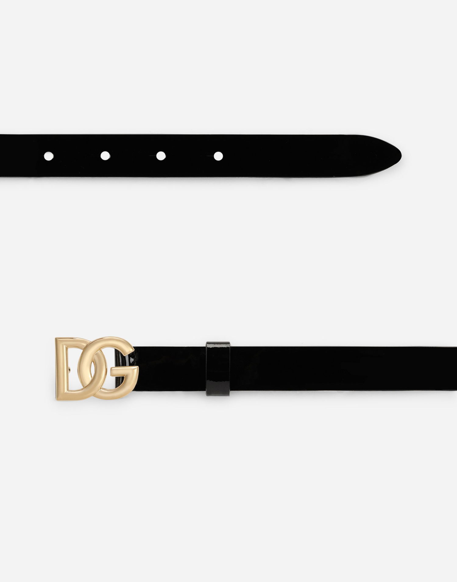Opasok Dolce & Gabbana Dolce & Gabbana Patent Leather Belt With DG Logo Čierna | EE0062A147180999, 1