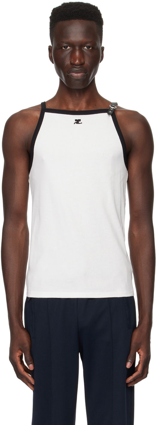Tielko Courrèges Courrèges Buckle Detail Tank Biela | 124JDE068JS0070, 0