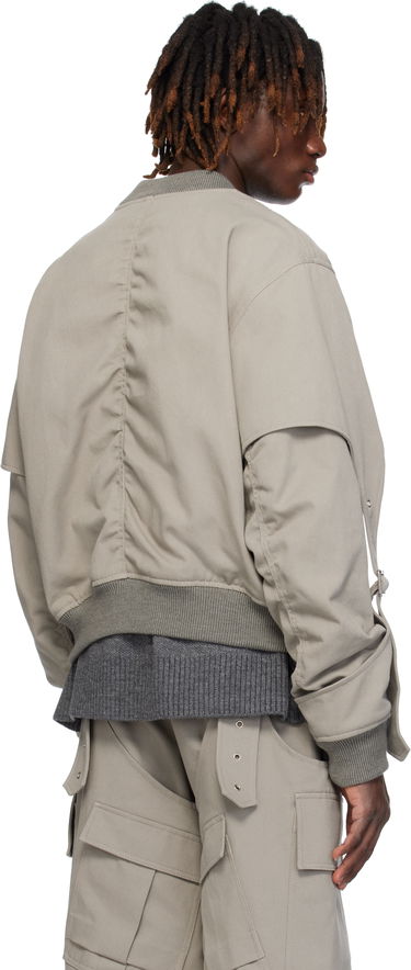 Bomber bunda We11done We11done Double Layered MA-1 Bomber Jacket Šedá | WD-JP0-25-032-U-GY, 2