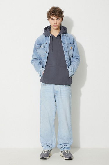 Mikina Alpha Industries Basic Hoody Small Logo Modrá | 196318-136, 3