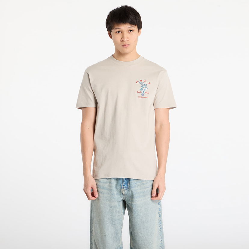 Tričko OBEY Bad Ideas Eagle Classic Short Sleeve T-Shirt Béžová | 165264268-SIG