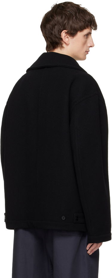 Kabáty LEMAIRE Boxy Double-Breasted Coat Čierna | CO1131 LF1116, 2