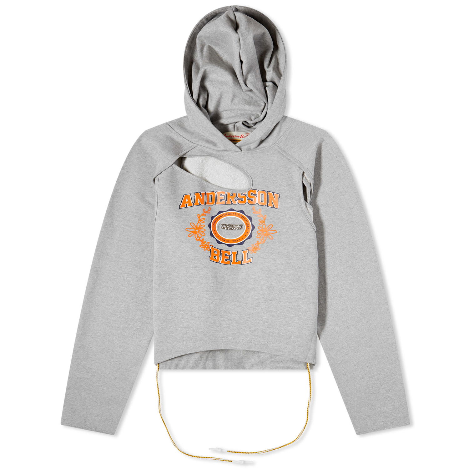 Mikina Andersson Bell Cut Out Authentic Logo Hoody Šedá | ATB896W-MLG, 0