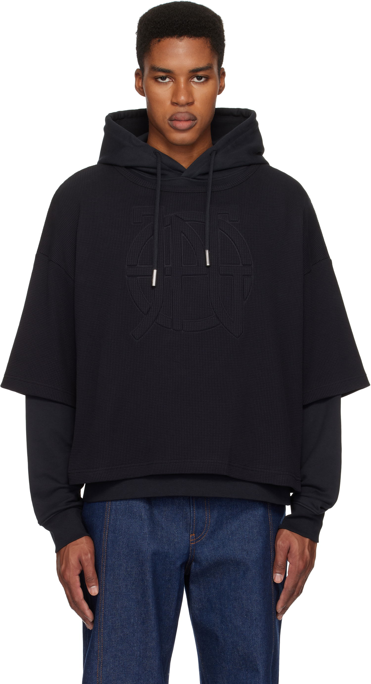 Mikina Jean Paul Gaultier Jean Paul Gaultier Oversized JPG Hoodie Čierna | 25/33-F-SW050E-J076-00, 0