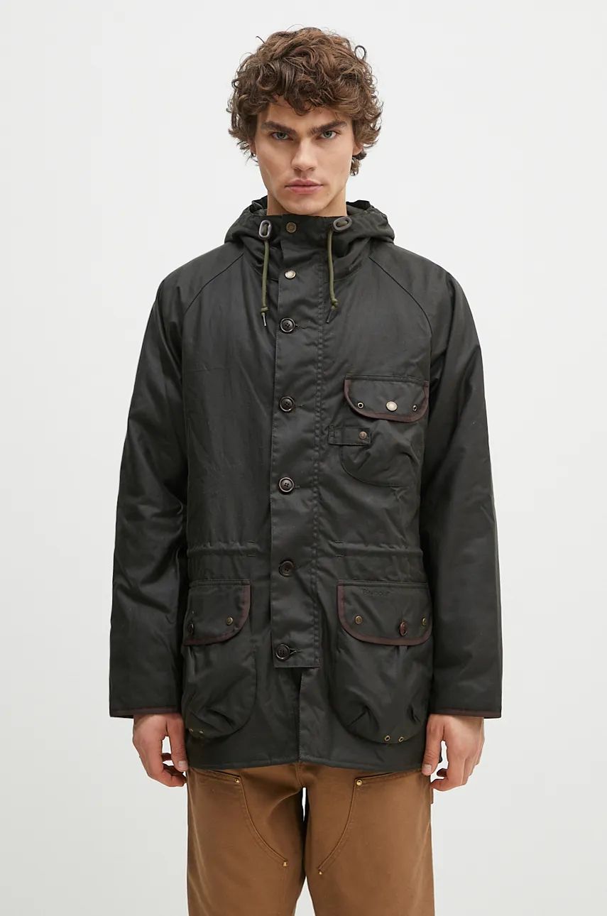 Parka Barbour Parka Field Wax Zelené | MWX2349, 0