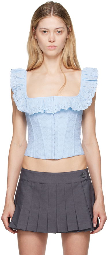 Tielko GUIZIO Guizio Bettina Corset Tank Top Modrá | P24110W098, 0