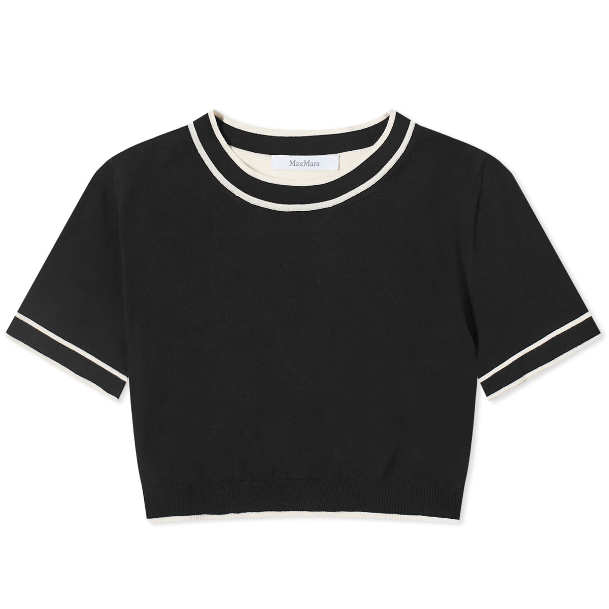 Crop Top Max Mara Usico Knitted Crop Top Čierna | 2411361042600-008, 0