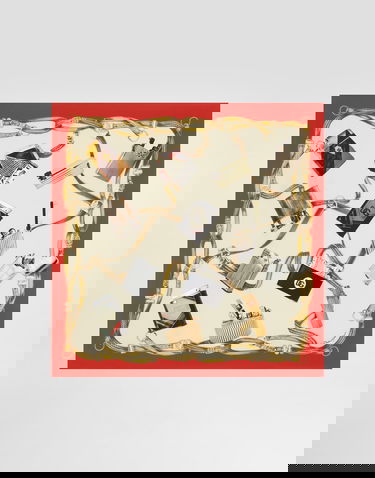 Šál Dolce & Gabbana Dolce & Gabbana Silk Lighter Print Scarf Červená | GQ348EG0TI9HH5HX, 2