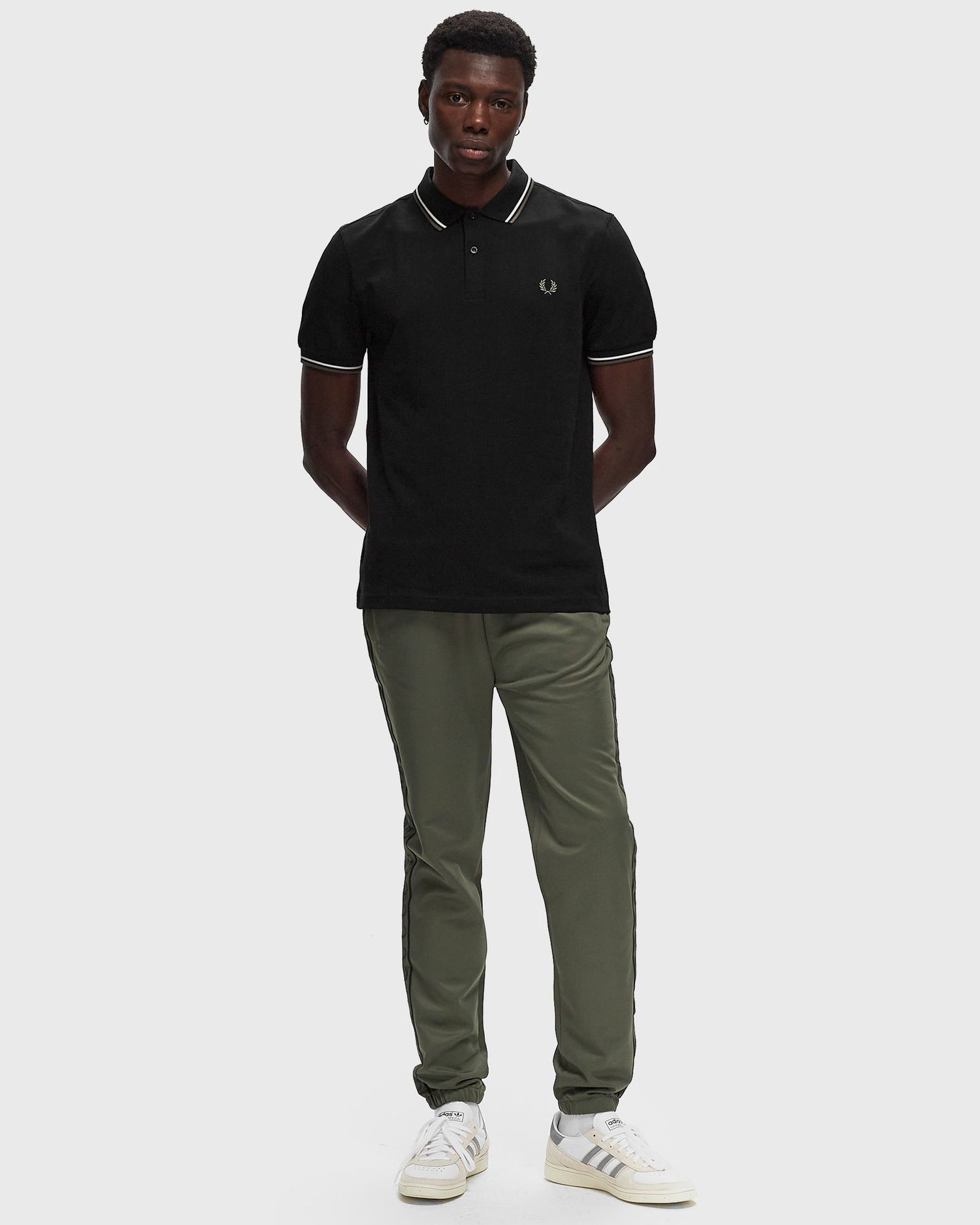 Polo tričko Fred Perry Twin Tipped Shirt Black XL Čierna | M3600-W54, 1