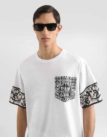 Tričko Dolce & Gabbana Dolce & Gabbana Majolica Print T-Shirt Biela | G8SB2TG7O8YW0800, 3