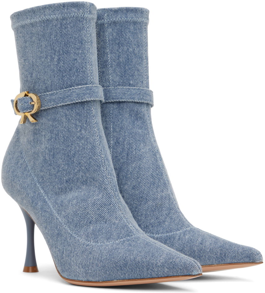 Gianvito Rossi Ascent Denim Ankle Boots