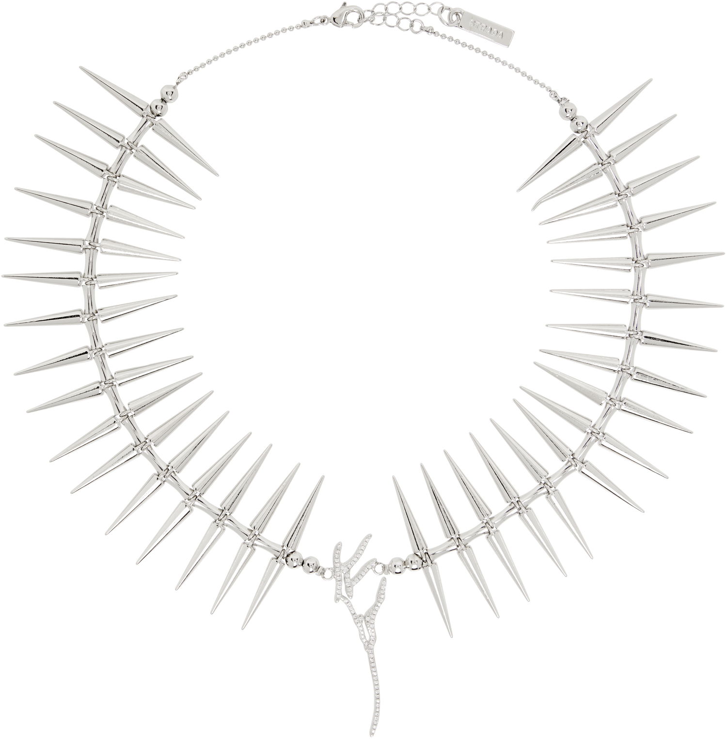 Náhrdelník Collina Strada Collina Strada Silver Spiky Wing Pendant Necklace Metalická | XX1097, 0