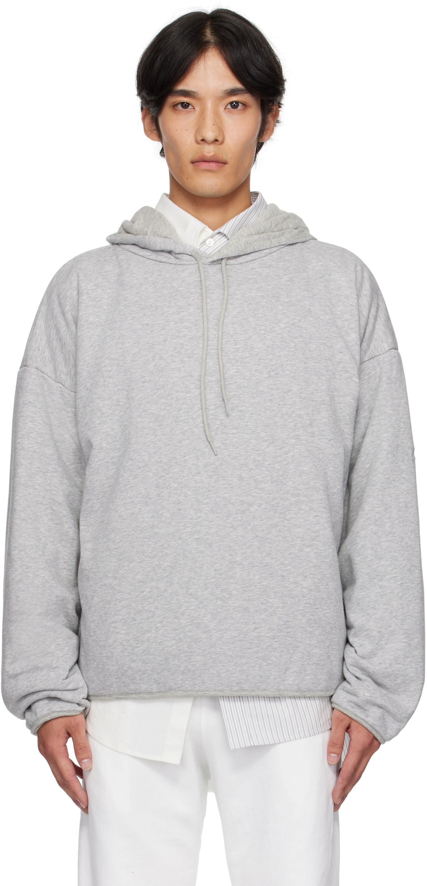 Mikina Maison Margiela MM6 Maison Margiela Drawstring Hoodie Šedá | SH0GU0030 M25013, 0