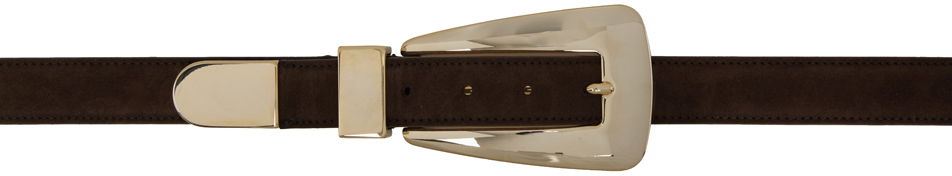 Opasok Khaite Suede Buckle Belt Hnedá | 9985-726, 0