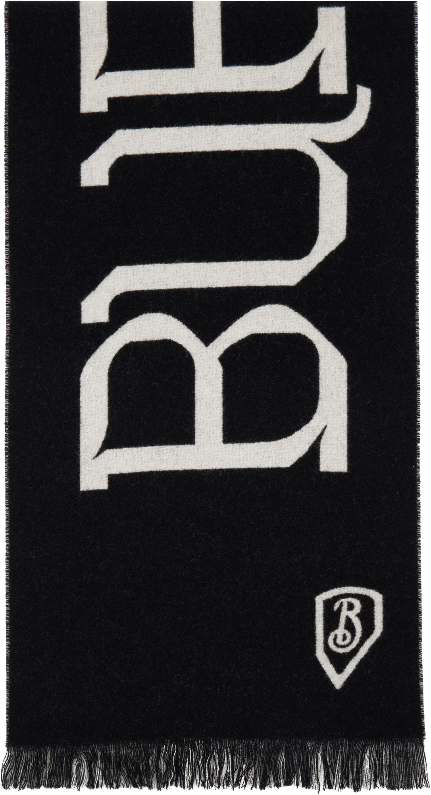 Šál Burberry Logo Wool Scarf Čierna | 8104501, 0