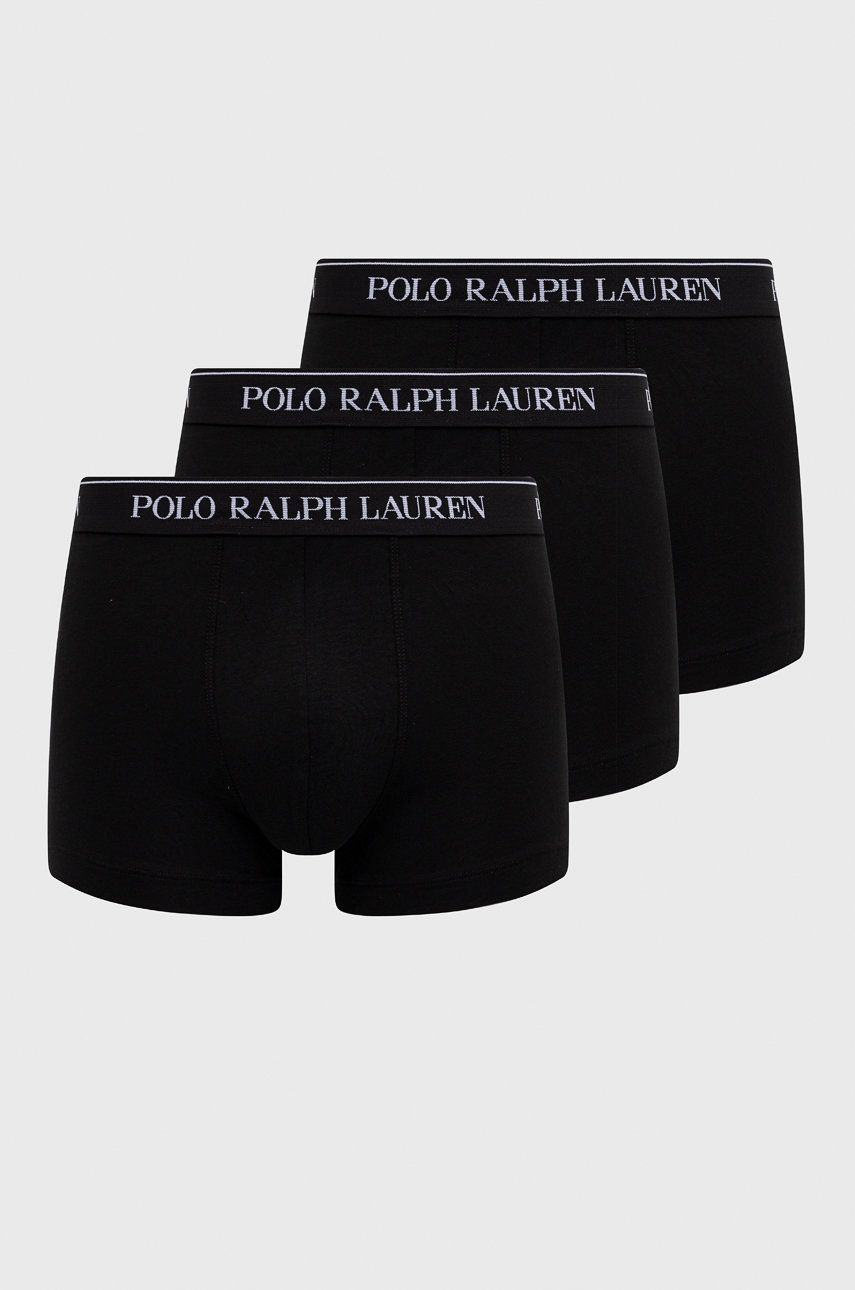 Boxerky Polo by Ralph Lauren Cotton Trunk - 3 Pack Čierna | 714835885002, 0