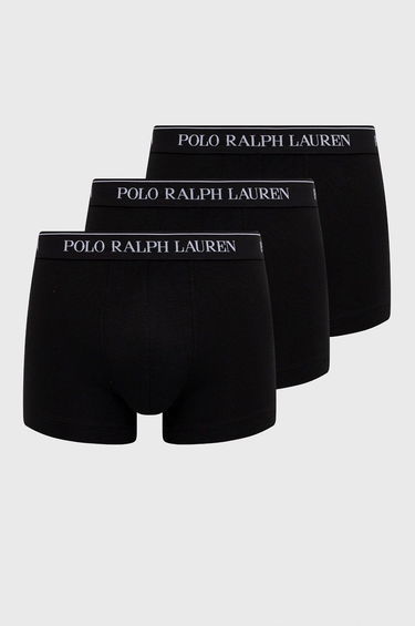 Boxerky Polo by Ralph Lauren Cotton Trunk - 3 Pack Čierna | 714835885002, 0