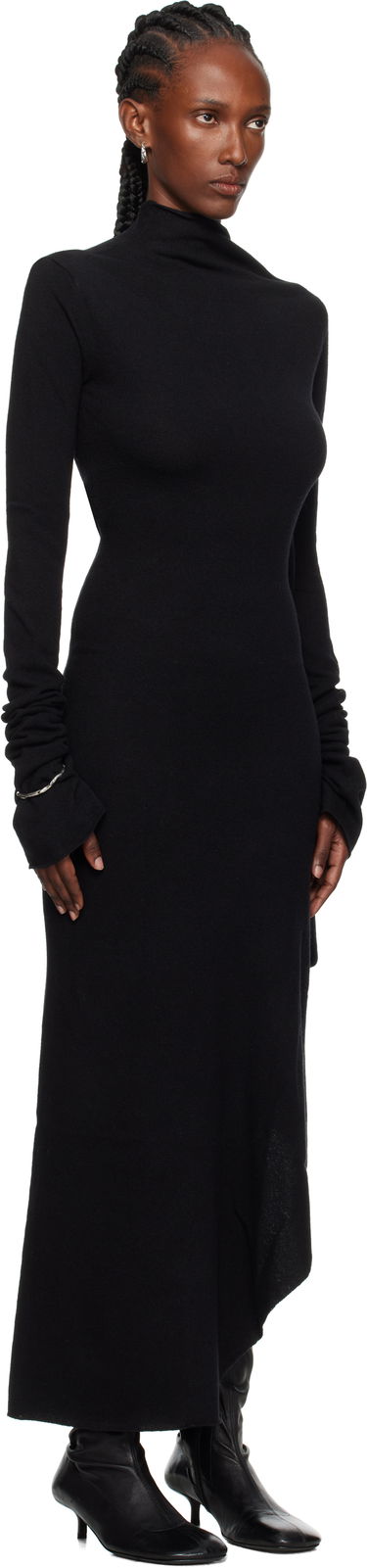 Šaty Ann Demeulemeester Ann Demeulemeester Vabu Maxi Dress Čierna | 2520-W-KN59-KN073-099, 1