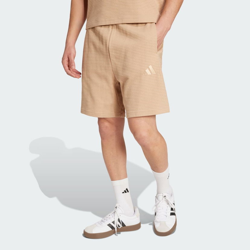 Šortky adidas Performance ALL SZN Waffle Knit 7-inch Shorts Béžová | JL6563