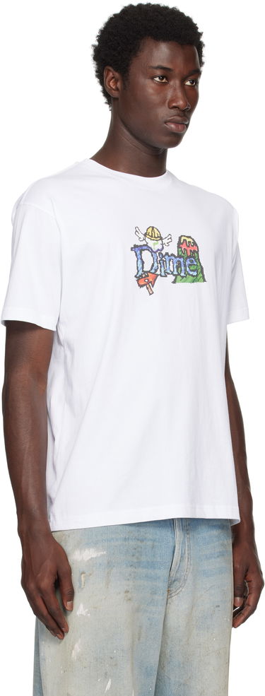Tričko Dime Classic Fuzzy Graphic T-Shirt Biela | DIMESU2550WHT, 1