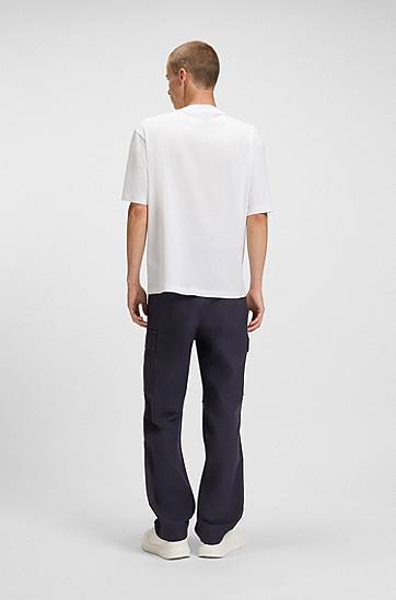 Cargo nohavice BOSS Relaxed Fit Ripstop Cargo Trousers Navy | 50545643, 1