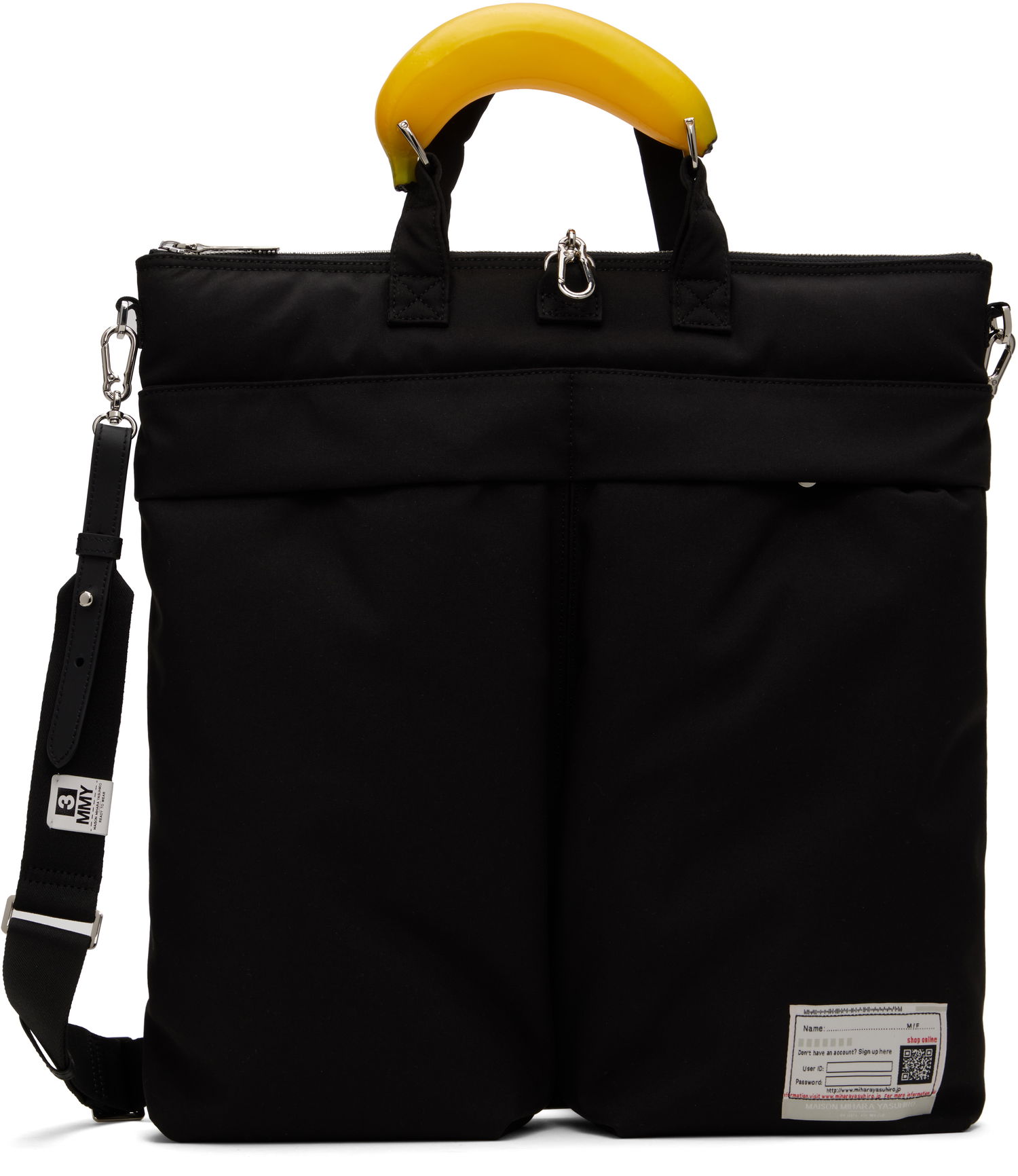Tote bag Maison MIHARA YASUHIRO MIHARA YASUHIRO Toy Banana Handle Helmet Bag Čierna | A14BG705, 0