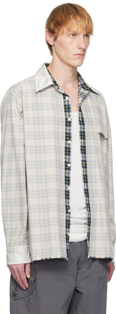 Košeľa Maison Margiela MM6 Maison Margiela Checkered Placket Shirt Biela | SH2DT0016 M35444, 1