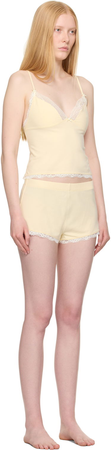Pyžamo SKIMS SKIMS Cotton Jersey Lace Cami and Shorts Set Ružová | TP-CAM-8070W, 4