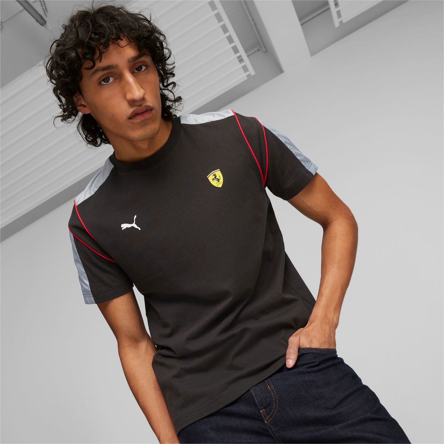 Tričko Puma Scuderia Ferrari Race MT7 T-Shirt Čierna | 620938_01, 0