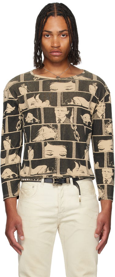 Tričko Enfants Riches Déprimés Enfants Riches Déprimés Diary Graphic Long Sleeve T-Shirt Béžová | 010-847, 0