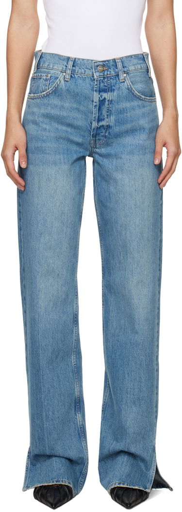 Džínsy Anine Bing Anine Bing Roy Split Hem Jeans Modrá | A-06-1113-477, 0