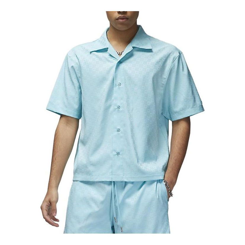 Košeľa Jordan Essentials Woven Button-Up Shirt Modrá | DX9682-464