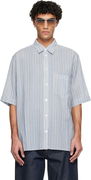 Isabel Marant Labilio Short Sleeve Striped Button-Up Shirt