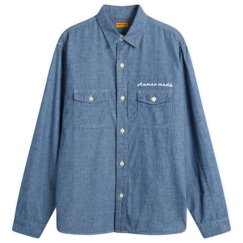 Košeľa Human Made Chambray Shirt Modrá | HM30SH003-BLU