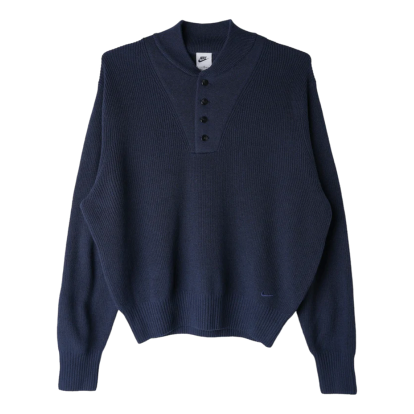 Sveter Nike Long Sleeve Military Henley Sweater Modrá | FN3119-451