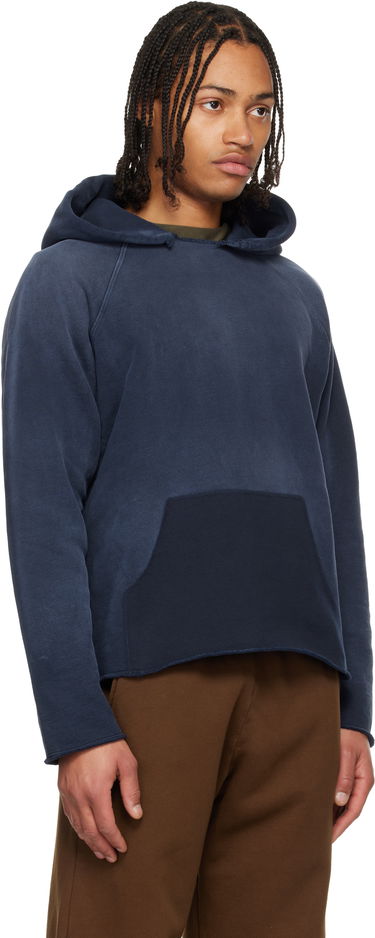 Mikina LES TIEN Heavyweight Raw Raglan Hoodie Navy | CF-1135-PS, 1