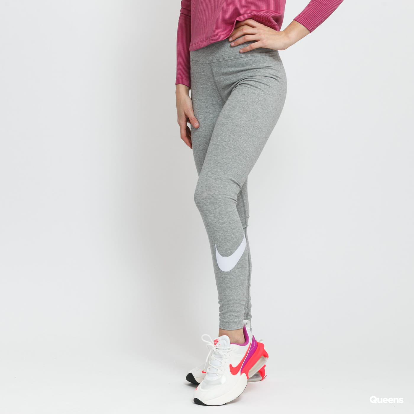 Legíny Nike NSW Essential GX MR Legging Šedá | CZ8530-063, 0